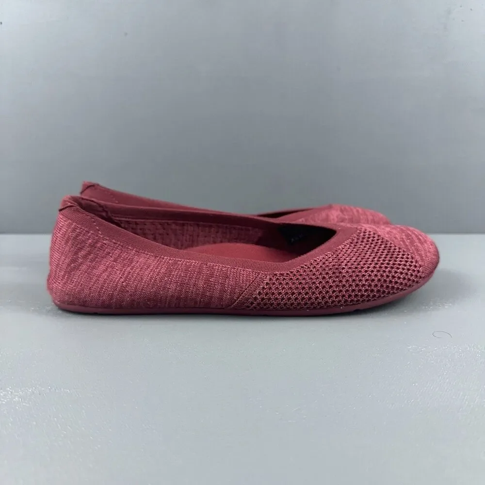 Xero Shoes Phoenix Knit Ballet Flats Tibetan Red Burgundy Womens Size 9 Barefoot